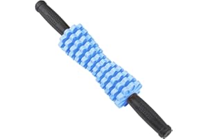 DEPORTE FANS, Relax Rodillo Masaje Muscular,Masaje deportivo Roller Stick para dolores musculares (Petalo 41.5 * 7 cm, Blue)