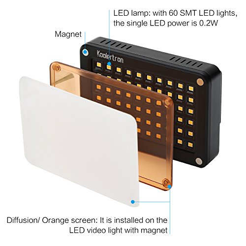 Koolertron Lampe de Cam  ra 60 LEDs Haute Puissance Lumi  re de Vid  o Eclairage pour Appareils photo reflex SLR Canon  Nikon  Pentax  Panasonic SONY  Samsung Olympus etc 