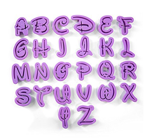 Anokay Fondant Ausstecher Ausstechformen Auswerfer Stempel Alphabet Zahlen Zeichensetzung Buchstaben Tortendeko Kuchendekorationsset Backen (36 teilig) - 2