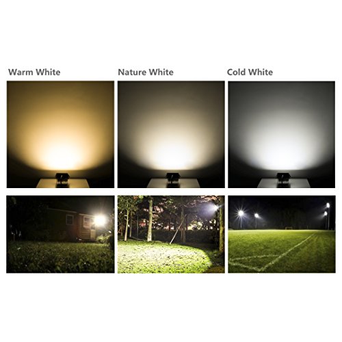 ProGreen NEUE Generation LED Flutlicht, schwarz, 30w, 3000k Warmweiß, 2500lm, wasserdicht IP65, nicht dimmbar, LED Flutlichtstrahler, Außenstrahler, LED Scheinwerfer, LED Außenleuchten [Energieklasse A++] (30w, 3000k Warmweiß) - 7