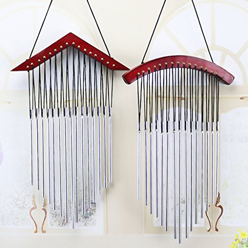 FakeFace® Metall Windspiele Klangspiele Klangröhren Klangstäbe Windchime 15 Rohre Handgefertigt Haus-/ Garten-Deko - 6