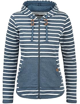 BLEND SHE Clara Damen Sweatjacke Kapuzen-Jacke Zip-Hood aus hochwertiger Baumwollmischung