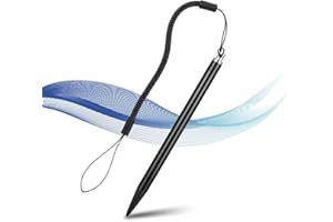 Wendry Stylo à Pointe Dure résistante Compatible avec Tous Les appareils à écran Tactile résistif Stylo de Peinture Tactile Stylet résistif avec Corde à Ressort pour PDA Navigator(Noir)