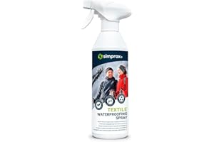 simprax® Impregnacja tekstyliów – trwały spray impregnujący do tekstyliów outdoorowych i funkcjonalnych – Gore-Tex | Sympatex | Softshell – certyfikat Oeko-TEX | GOTS Approved – bez gazów napędowych