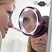 Magnifying Mirror with Suction Cup LED Light