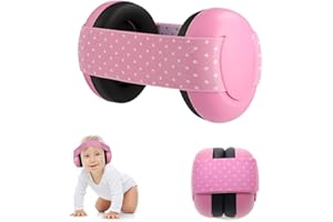 ZOOMPIL Casque Anti Bruit Bebe, Protection des Oreilles pour bébé, Réglables Casque Bebe Anti Bruit, Protection Auditive pour Bébés et Tout-Petits de 12 à 36 Mois (rose)