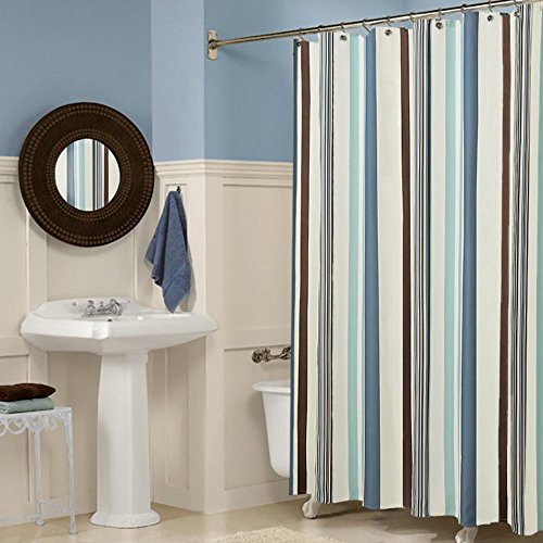 BJFF® Duschvorhang Blauer Druck Badvorhang Wasserdicht Schimmelresistent Schattierung Polyester Stoff 180x180cm (70.86x70.86-inch) , 150*180cm