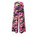 Women's Maternity Rose Print Palazzo Trousers - Black/Pink Pattern 16