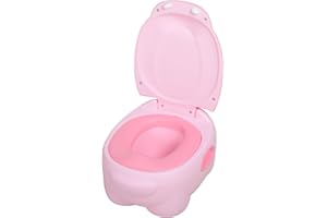 HOMCOM Vasino per Bambini 6 Mesi-48 Mesi Antiscivolo Ippopotamo Rosa (40x30x23cm)