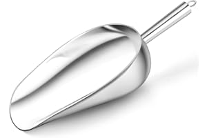 24oz Big Ice Scoop, Onader Stainless Steel Metal Scoop for Food Flour Candy, Utility Ice Shovel Scooper Perfect for Bar Buffet Kitchen Party, Heavy Duty & Sturdy, Easy Clean & Dishwasher Safe