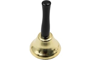 Tiardey Cloche à Main Classique, Cloche de Table, Cloche de Service, dîner à la réception, Service hôtelier, Cloche de réception pour l'école, décoration de Cloche de Noël