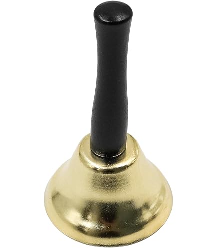 Cloche de bureau, cloche à main multifonctionnelle de 8 cm, cloche de noël à manivelle en métal, cloche d'école | Leroy Merlin