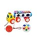 YIXIN 8 Notes Tap-a-tune Glockenspiel Knock Piano Pull Along Train Truck Toy with Shape Sorter for Early Learning for 3 Year Old+ Kids, Color Random Delivery