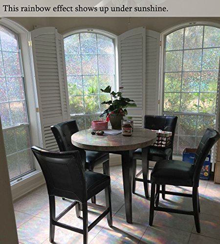 Zindoo 3D hochwertige Premium No-Kleber Fensterfolie Sichtschutzfolie Statisch Folie Selbstklebend Privatleben Frost Glas-Fenster-Film-Aufkleber Anti-UV 45*200cm. - 2