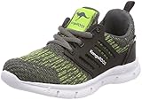 Pflegeleicht KangaROOS Unisex-Kinder Draga Kids Sneaker, Grau (Steel Grey/Lime), 40 EU