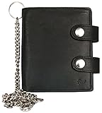 cadenas de hoteles mas grandes de españa Formato vertical Cartera Grande Negro Estilo Motero de Cuero con Cadena de Metal