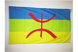 AZ FLAG Drapeau Kabylie 150x90cm - Drapeau Kabyle - Algérie berbère 90 x 150 cm - Drapeaux