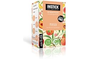 INSTICK JUST ADD WATER INSTICK Boisson instantanée sans sucre (pêche) 12 x 0,5-1 L Poudre pour boissons végétaliennes faibles en calories et vitamine C, poudre instantanée
