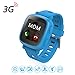 Produktbild Oaxis Kinder Smart Watch Telefon für Kinder - Erste 3G SIM Karte Unterstützte Kind Smartwatch mit GPS Tracker Eignung Anti-verloren SOS Finder Geo Benzet Touchscreen (Blau)