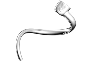 QAP QUALITY ART PRACTICAL Spiral-Teighaken aus Edelstahl, Zubehör und Aufsätze für KitchenAid-Mixer, passend für 6 QT Tulpenförmige Schüsseln