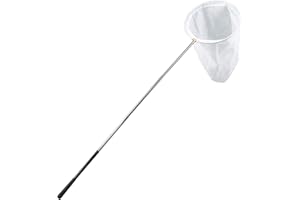RESTCLOUD Filet à Insectes et Papillons Professionnel avec Anneau de 4,3 m, Profondeur de Filet de 76 m, poignée télescopique de 150 m, Extensible jusqu'à 23 m, verrouillable en Acier Inoxydable
