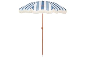 Flamingueo Beach Umbrella - Large Garden Parasol, UPF 50+ Umbrella, Outdoor Umbrella, Wateproof Parasol, Portable Beach Umbrella (210 x 170 cm)