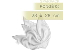 CREATIV DISCOUNT® NEU Seiden-Tuch Sparpack,28x28cm,Pongé 05, 6 Stück