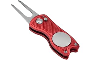 BETTGOLF Golf Divot Repair Tool with Pop-up Button & Magnetic Ball Marker Pitch Mark, Lightweight, Portable, Mini Divot Repair Tool, Best Choice for Professional Golfers