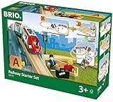 Hochwertiges Spielset aus Holz und Kunststoff: Kompatibel mit der gesamten BRIO World - das Eisenbahn Set kann über Schienen und Straßen beliebig mit anderem BRIO Zubehör kombiniert werden
