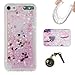 Produktbild für Apple iPod touch5/ touch6 Hülle, 3D Fließen Flüssig Schwimmend Treibsand Stern Bling Luxus Shiny Glanz Sparkle Kristall Crystal Bunte der Liebe Design zurück Tasche Schutzhülle für Apple iPod touch5/ touch6 Liquid Case +Staubstecker