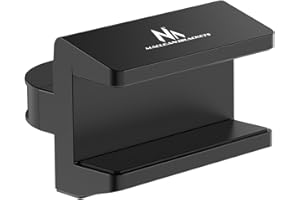 Maclean Soporte de Regleta de Enchufes Universal para Montaje en Postes | Solución Robusta y que Ahorra Espacio con Fácil Instalación | Compatible con Regletas de Enchufes de 40 a 70 mm | MC-994