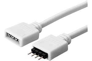 S SIENOC euroharry 5 m 500 cm przedłużacz kabel przyłączeniowy do taśmy LED RGB 4-pinowy, łącznik, odpowiedni do listew LED RGB