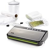 FoodSaver Macchina sottovuoto FFS005X con vano portaoggetti per rulli e taglierine, funzione a impulsi per alimenti fragili, 