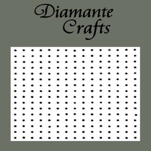 240 x 1mm Diamante Self Adhesive Rhinestone Body Nail Vajazzle Gems - Choose from 19 Colours - created exclusively for Diamante Crafts (Black)