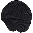 Gajraj Knit Beanie Hat for Men Women Winter Warm Earflap Soft Wool Slouchy Skull Cap with Ear Warmer Outdoor Sports Casual Woolen Hat