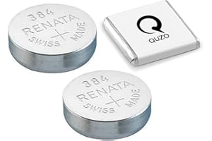 QUZO RENATA Bundle of 2 x Renata 384 Watch Battery 1.55v SR41SW + Quzo Belgian Chocolate - Official Renata Watch Batteries