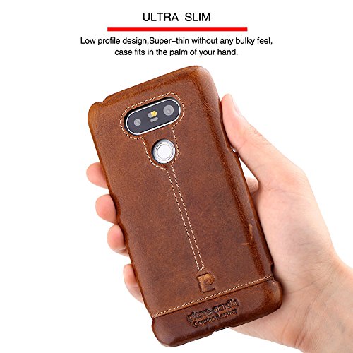 LG G5 Hülle, Pierre Cardin Premium Luxuriöser italienischer echtem Rindsleder Rückseitige Hartgehäuseabdeckung für LG G5 - 2