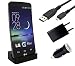 Produktbild mobilefox® LG G Flex (D955) Dockingstation Ladekabel Netzteil Micro USB Tisch Ladestation KFZ Adapter Schwarz