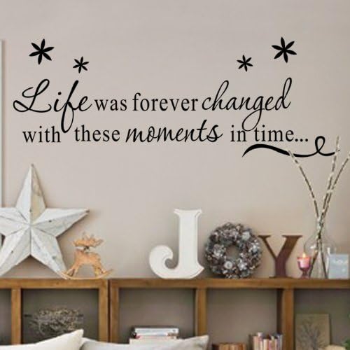 MCHSHOP(TM) Life was forever changed English Proverbs Wall Stickers Decor Living Room Wallpaper Bedroom Wall Stickers Decor