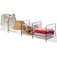 mDesign séparateur étagère pour garde-robe ou dressing (lot de 2
