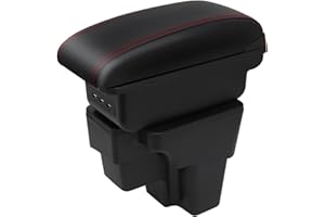 YJYWZH Accoudoirs Compatible avec KIA STONIC RIO 2015-2023 Accoudoir noir Pièces de rénovation intérieure la boîte de rangement centrale