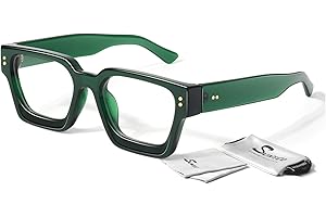 SUNIER Oversized Thick Square Fake Glasses for Women Men,Fashion Preppy Clear Lens Eyeglasses with 100% UV400 Protection