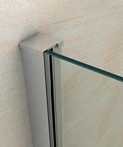 Yellowshop – Cristal para cabina de ducha fija Walk-in,  mate, de 8 mm, transparente o con puntos.Medidas 70, 80, 100, 120 , y 140 cm., transparente