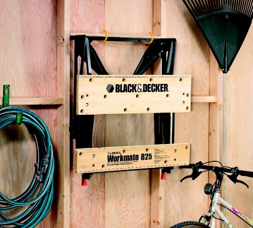 Black+Decker Workmate, Universal-Werkbank, Spanntisch, einhändig bedienbar, Vertikalzwinge für große Werkstücke, massive Stahlkonstruktion, klappbarer Rahmen, 2 Arbeitshöhen, 250kg belastbar, WM825 - 7