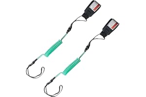 PMELCXD 2 pièces Leash de Taille Surf 7mm,Élastique Sup Corde Sécurité pour Planche de Surf Stand up Paddle Board Kayak