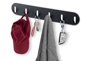 Echehi 6 Hooks 2 Way Installation Key Hook, Coat Hook, Bathroom Hook, Kitchen Hook, Perfect for Organizing Small Items Behind The Door