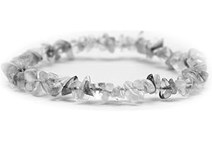 DOJA Barcelona | Pulsera Chip Cuarzo Transparente | PACK 1-2 | Cuarzo Piedra Natural | Pulseras Elasticas Minerales Naturales, Piedras Energeticas, Cristales Curativos | Piedras Curativas Hombre Mujer