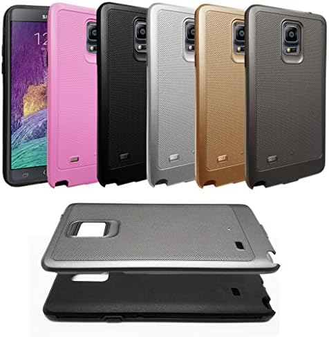 Genuine Gupi® / Gun Metal Grey ARMOUR Tough slim protective BUMPER Phone hard Case Cover Shockproof for Samsung Galaxy Note 4