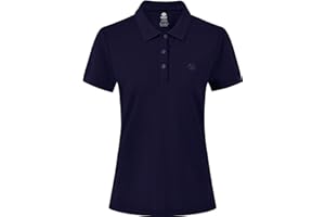 MoFiz Women's Short Sleeve Polo Shirts Lady-fit Cotton Classic Sports Golf Tennis Work Tee Top