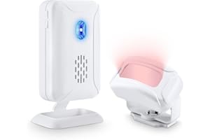 NineLeaf Infrarot Funk Durchgangsmelder, Durchgangsmelder, Durchgangsmelder Ladentür, Ladenglocke, Tür Funkklingel Bewegungsmelder mit 32 Verschiedenen Melodien für Business Hotel Zuhause Büros